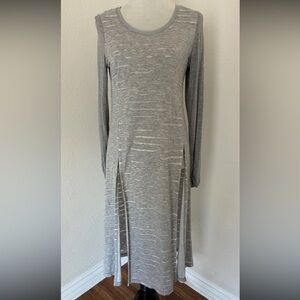 PATRIZIA LUCA MILANO Womens Fit & Flare Slits Long Sleeve Top Shirt Blouse Sz S